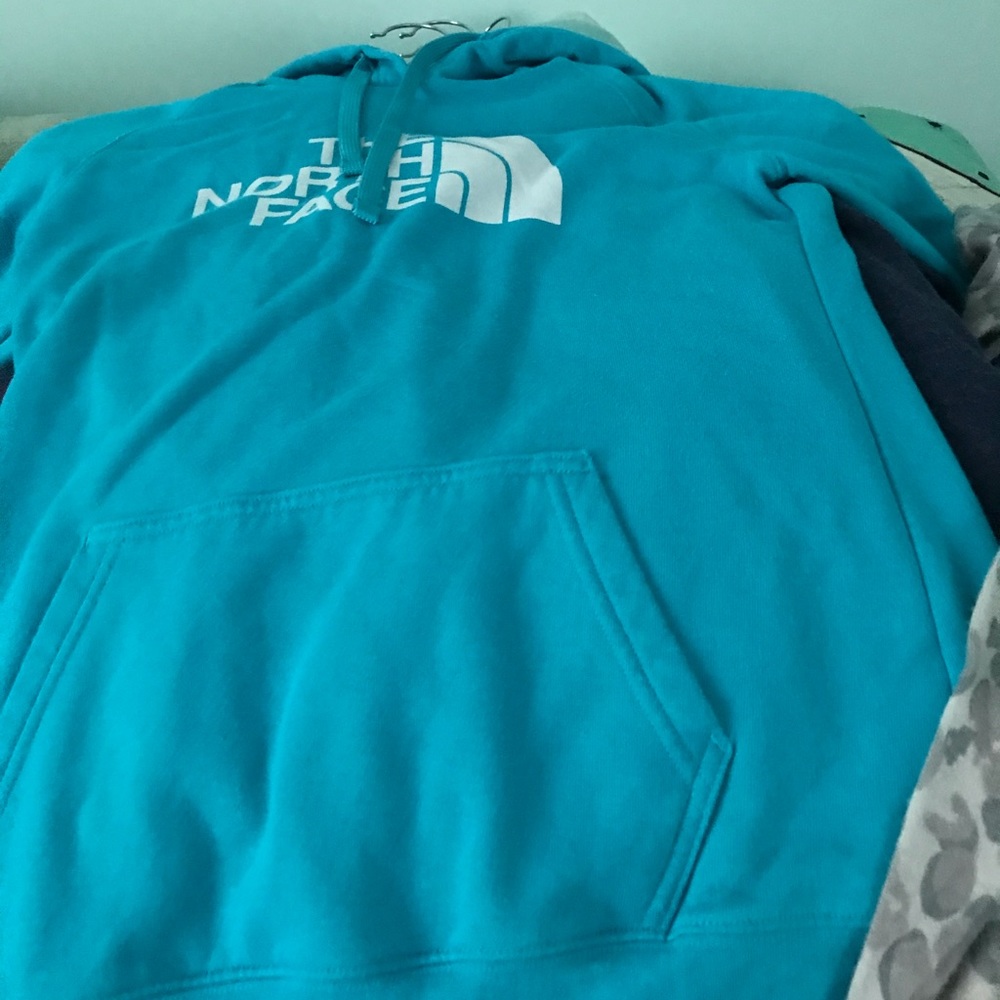 North face teal sweatshirt
